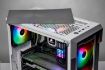 Obrázek CORSAIR case iCUE 220T RGB Airflow Tempered Glass, Mid-Tower Smart, bílá, průhledná bočnice, bez zdroje