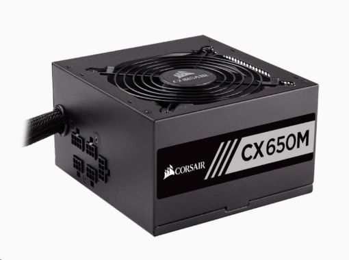 Obrázek CORSAIR zdroj, CX650M-80 PLUS® Bronze Certified PSU (ATX, 650W, Semi-modular)