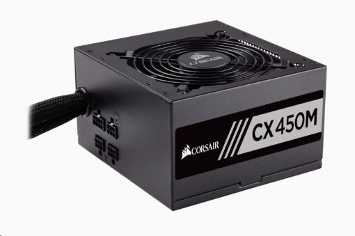 Obrázek CORSAIR zdroj, CX450M-80 PLUS® Bronze Certified PSU (ATX, 450W, Semi-modular)