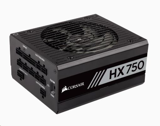 Obrázek CORSAIR zdroj, HX750-80 PLUS® PLATINUM Certified PSU (ATX, 750W, Modular)