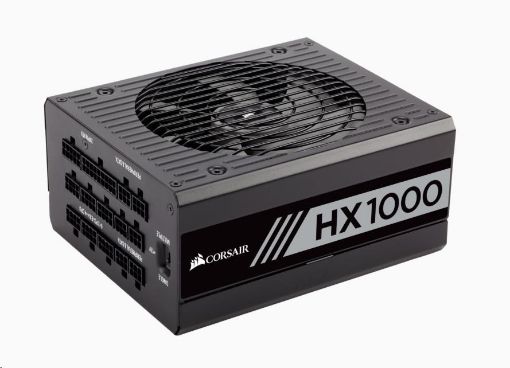 Obrázek CORSAIR zdroj, HX1000-80 PLUS® PLATINUM Certified PSU (ATX, 1000W, Modular)