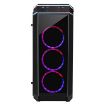 Obrázek CHIEFTEC skříň Miditower STALLION II, GP-02-OP Black, 4x RGB Rainbow Fan, 2 x USB 3.0/1x USB 2.0, side glass