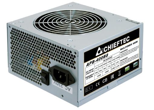 Obrázek CHIEFTEC zdroj Value, APB-400B8, 400W, ATX-12V V.2.3 , PS-2 type with 12cm Fan, Active PFC, 230V