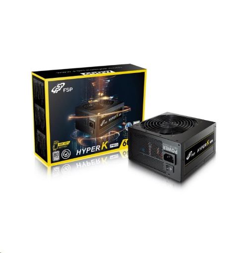 Obrázek Fortron zdroj 600W HYPER K PRO 600 Retail, EN62368, 230V, +12V Dual Rail, A-PFC,12cm