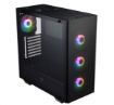 Obrázek Fortron skříň Midi Tower CMT512 Black, 4 x A.RGB LED fan, průhledná bočnice