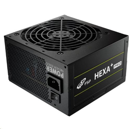 Obrázek Fortron zdroj 600W HEXA+ PRO 600, 80+, 230V, +12V Single-Rail, DC/DC, Dual CPU connector, 12cm