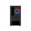 Obrázek Fortron skříň Micro ATX CST310 Black, průhledná bočnice, 1 x A. RGB LED ventilátor