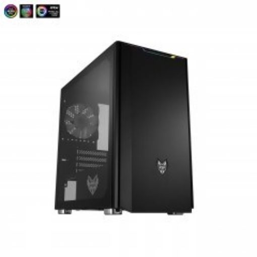 Obrázek Fortron skříň Micro ATX CST311 Black, průhledná bočnice