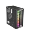 Obrázek Fortron skříň Midi Tower CMT211 Black, A.RGB, průhledná bočnice