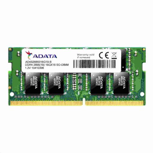 Obrázek SODIMM DDR4 16GB 2666MHz CL19 ADATA Premier memory, 1024x8, Retail
