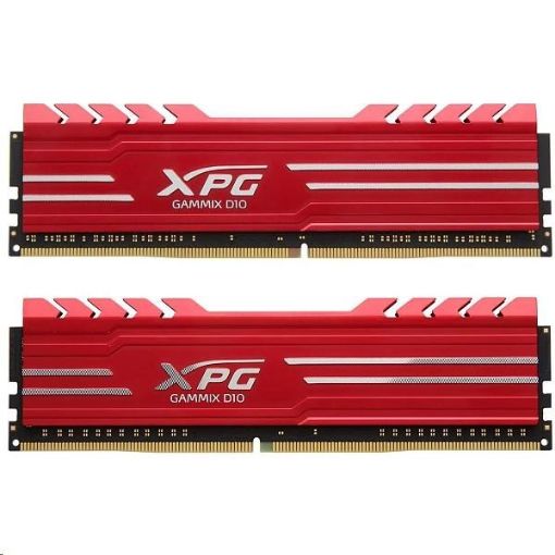 Obrázek DIMM DDR4 32GB 3200MHz CL16 (KIT 2x16GB) ADATA XPG GAMMIX D10 memory, Dual Color Box, Red