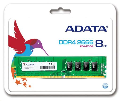 Obrázek DIMM DDR4 4GB 2666MHz CL19 ADATA Premier, 512x8, Retail