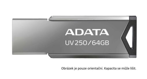 Obrázek ADATA Flash Disk 32GB UV250, USB 2.0 Dash Drive, stříbrná