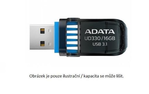 Obrázek ADATA Flash Disk 64GB UD330, USB 3.1 DashDrive, černá