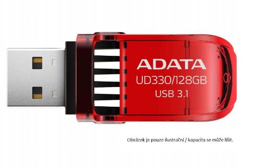 Obrázek ADATA Flash Disk 64GB UD330, USB 3.1 DashDrive, červená