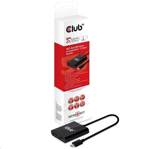 Obrázek Club3D Video hub MST (Multi Stream Transport) USB 3.1 typ C na 2x DisplayPort 1.2