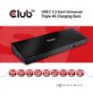 Obrázek Club3D Dokovací stanice USB 3.2 typ C (5xUSB/USB-C/3xHDMI/2xDP/Ethernet/Audio) s Universal Triple 4K napájecím adaptérem