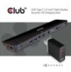 Obrázek Club3D Dokovací stanice USB 3.2 typ C (5xUSB/USB-C/3xHDMI/2xDP/Ethernet/Audio) s Triple Dynamic PD napájecím adaptérem