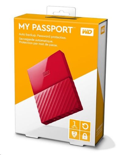 Obrázek BAZAR VADNÉ WD My Passport 1TB Ext, 2,5" USB3.0, RED