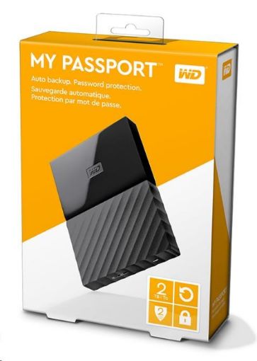 Obrázek BAZAR - WD My Passport 2TB Ext, 2,5" USB3.0, BLACK