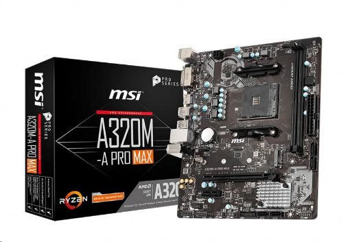 Obrázek MSI MB Sc AM4 A320M-A PRO MAX, AMD A320, VGA, 2xDDR4, m-ATX