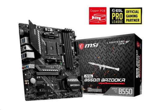 Obrázek MSI MB Sc AM4 MAG B550M BAZOOKA, AMD B550, 4xDDR4, VGA, mATX