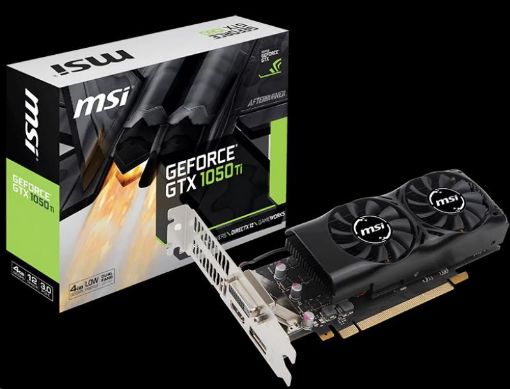 Obrázek MSI VGA NVIDIA GeForce GTX 1050 TI 4GT LP, GTX 1050 Ti, 4GB GDDR5, 1xDP, 1xHDMI, 1xDVI