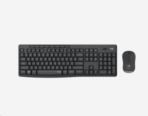 Obrázek Logitech Silent Wireless Combo MK295, bezdrátová klávesnice + myš, US, Graphite