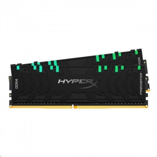 Obrázek DIMM DDR4 64GB 3200MHz CL16 (Kit of 2) KINGSTON XMP HyperX Predator RGB Black