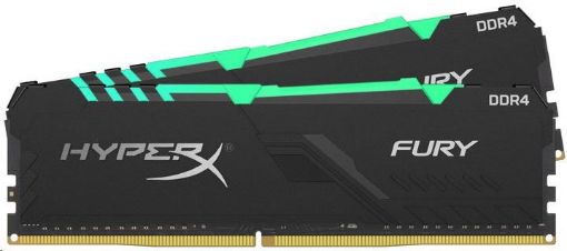 Obrázek DIMM DDR4 64GB 2666MHz CL16 (Kit of 2) KINGSTON HyperX FURY RGB Black