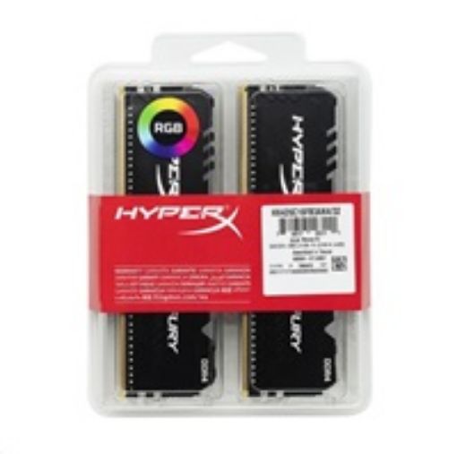 Obrázek DIMM DDR4 64GB 3200MHz CL16 (Kit of 4) KINGSTON HyperX FURY Black RGB