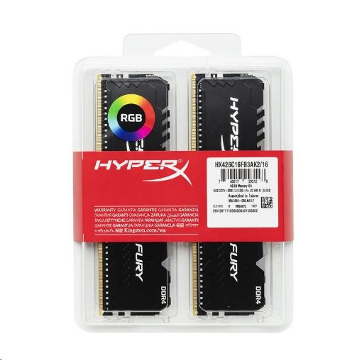 Obrázek DIMM DDR4 32GB 3600MHz CL17 (Kit of 2) KINGSTON HyperX FURY Black RGB