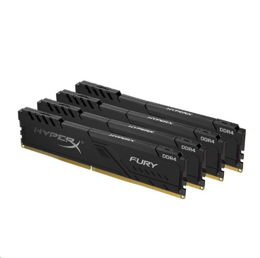 Obrázek DIMM DDR4 64GB 2666MHz CL16 (Kit of 4) KINGSTON HyperX FURY Black