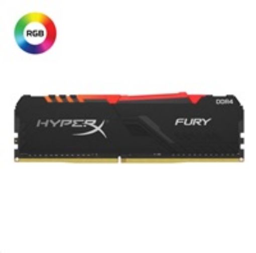 Obrázek DIMM DDR4 8GB 3000MHz CL15 KINGSTON HyperX FURY Black RGB
