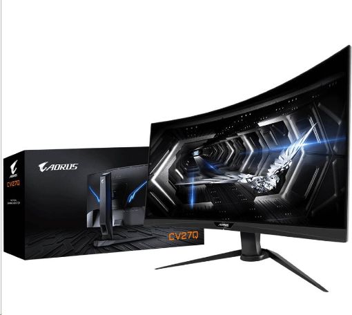 Obrázek GIGABYTE LCD - 27" Gaming monitor AORUS CV27Q, 2560x1440, 12M:1, 400cd/m2, 1ms, 2xHDMI 2.0, 1xDP 1.4, ELED