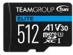 Obrázek TEAM MicroSDXC karta 512GB ELITE A1 V30 UHS-I U3 + SD adapter