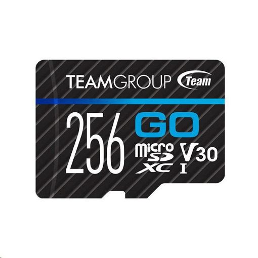 Obrázek TEAM MicroSDXC karta 256GB GO CARD UHS-I U3 + SD adapter