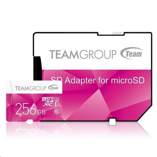 Obrázek TEAM MicroSDXC karta 256GB Color Card UHS-I U1 + SD adapter