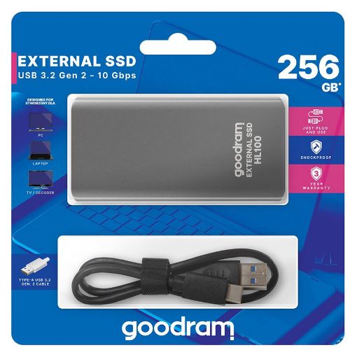 Obrázek GOODRAM externí SSD HL100, USB-C, 256GB