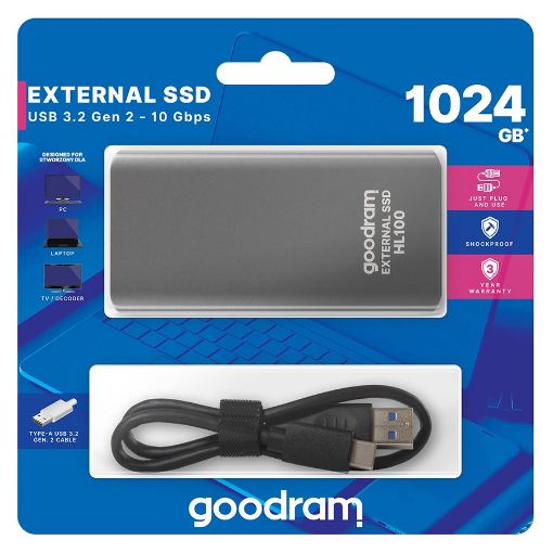 Obrázek GOODRAM externí SSD HL100, USB-C, 2TB