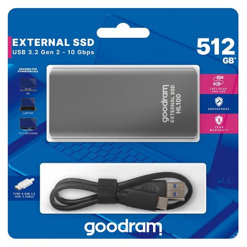 Obrázek GOODRAM externí SSD HL100, USB-C, 512GB