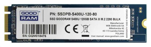 Obrázek GOODRAM SSD S400U, 120GB M.2 2280 (R:550/ W:530MB/s)