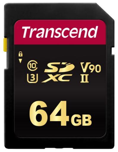 Obrázek TRANSCEND SDXC karta 64GB 700S, UHS-II U3 Class 10 (R:285/W:180 MB/s)