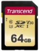 Obrázek TRANSCEND SDXC karta 64GB 500S, UHS-I U3 V30 (R:95/W:60 MB/s)