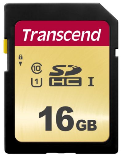 Obrázek TRANSCEND SDHC karta 16GB 500S, UHS-I U1 (R:95/W:60 MB/s)