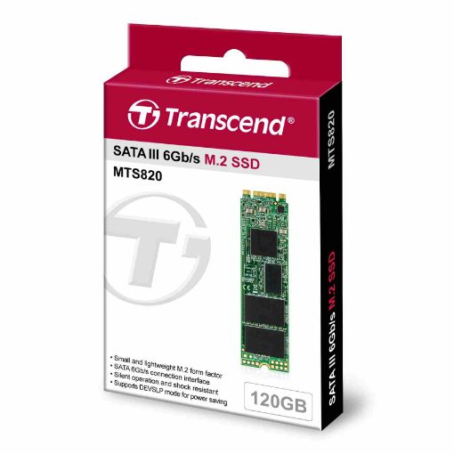 Obrázek TRANSCEND SSD MTS820 120GB, M.2 2280, SATA III 6Gb/s, TLC, bulk