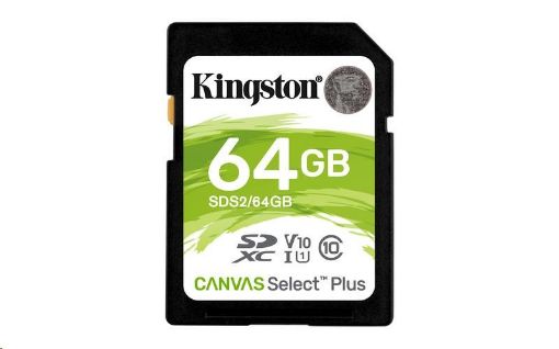 Obrázek Kingston 64GB SecureDigital Canvas Select Plus (SDXC) 100R Class 10 UHS-I