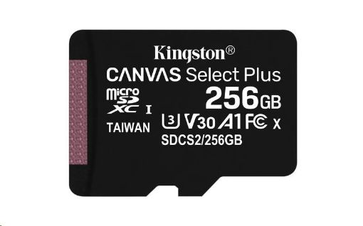 Obrázek Kingston 256GB micSDXC Canvas Select Plus 100R A1 C10 - 1 ks