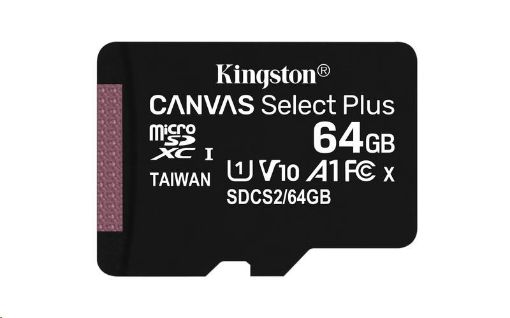 Obrázek Kingston 64GB micSDXC Canvas Select Plus 100R A1 C10 - 1 ks