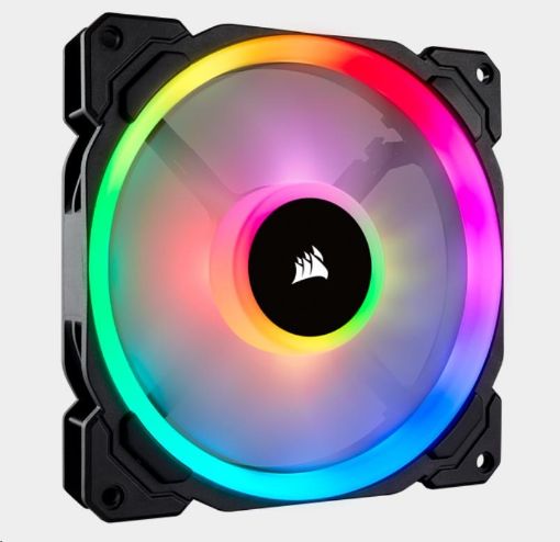 Obrázek CORSAIR ventilátor LL Series, LL140 RGB, 140mm Dual Light Loop RGB LED PWM Fan, Single Pack